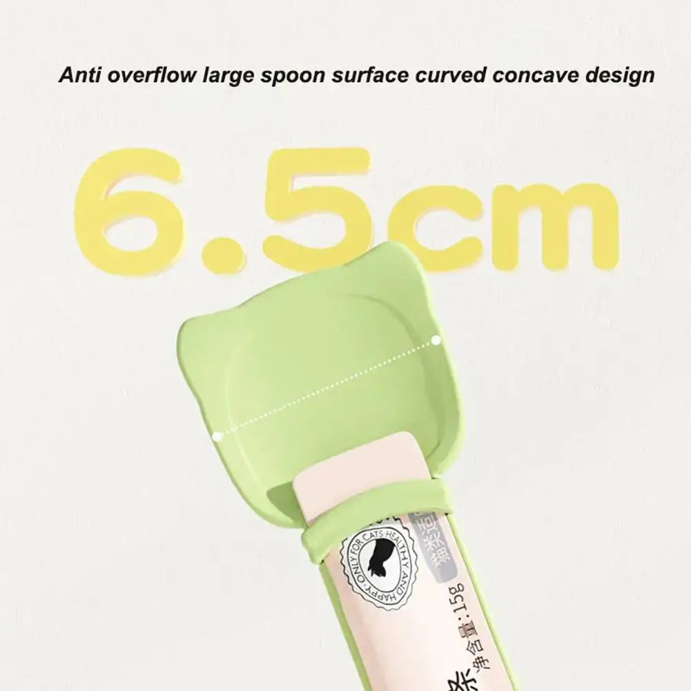 Cat Feeder Cat Strip Squeeze Spoon Pet Liquid Snack Spoon Liquid Feeding Food Squeezer Without Residue Cat Feeder Pet Supplies