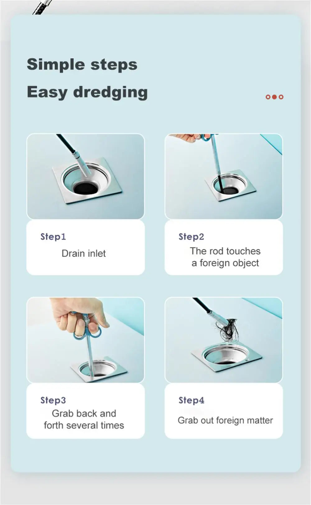 Snake Sewer Pipe Unblocker Spring Pipe Dredging Tool Kitchen Bathroom Sink Drain Clog Remover Anti Clogging Cleaning Tools