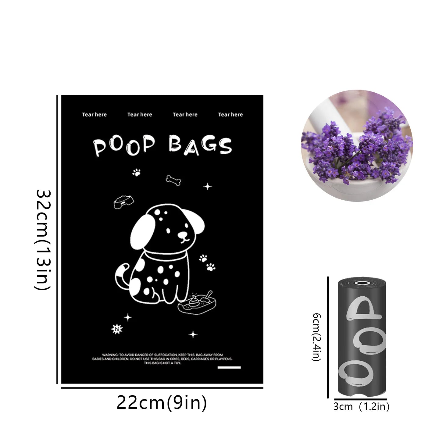 Biodegradable Thick Dog Poop Bags With Holder LeakProof Natural scented Pet Trash Bag 5 Colors Poop bags for Dog With Dispenser