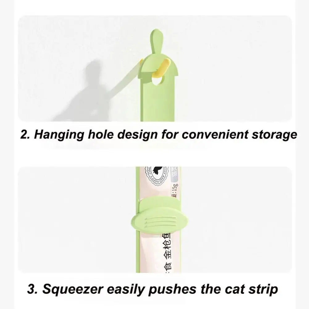 Cat Feeder Cat Strip Squeeze Spoon Pet Liquid Snack Spoon Liquid Feeding Food Squeezer Without Residue Cat Feeder Pet Supplies